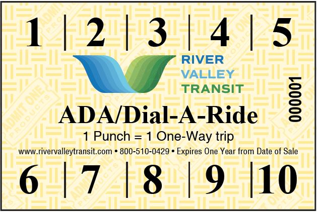 10-Ride Ticket ADA/Dial-A-Ride | Estuary Transit District